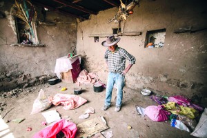 Lucio Samayani Cáceres (72) lo perdió todo en el sismo de agosto. 