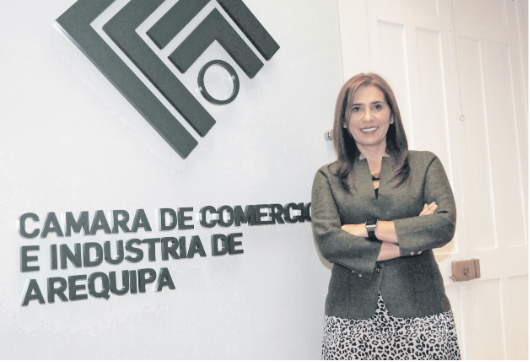 Jessica Rodríguez Gutiérrez es administradora de profesión y tiene una especialización en comercio internacional. Fue elegida presidenta de la Cámara de Comercio e Industria de Arequipa para el periodo 2019-2020.