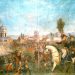 Esta pintura representa la Toma de Arequipa. Se aprecian las torres de las iglesias Santa Rosa, Santa Martha y Santa Teresa. También al general Ramón Castilla.