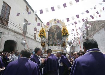 Por la pandemia se suspendieron las procesiones y misas presenciales por el Cristo Moreno.