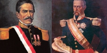 Ramón (izquierda) y Leandro Castilla (derecha) se enfrentaron durante la independencia nacional.