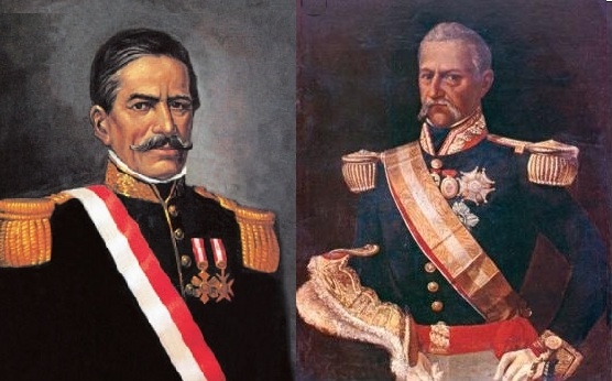 Ramón (izquierda) y Leandro Castilla (derecha) se enfrentaron durante la independencia nacional.