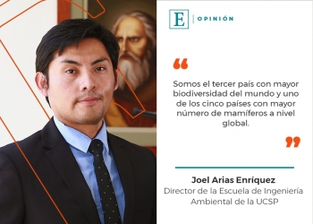 Joel Arias Enríquez, Director de la Escuela de Ingeniería Ambiental de la UCSP.