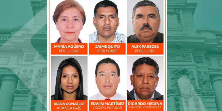Virtuales congresistas por Arequipa para el periodo 2021-2026.
