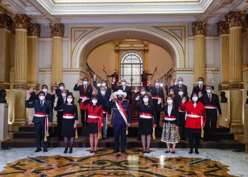 Nuevo gabinete ministerial presidido por la extitular del Congreso, Mirtha Vásquez. (Foto: Andina)