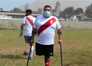 Henry Góngora, sueña con vestir la camiseta rojiblanca por primera vez en la Copa Mundial de Fútbol para Amputados.