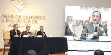 Miguel Cardoso llegó a Arequipa para el lanzamiento de la edición 36 de Perumin, que se realizará del 25 al 29 de septiembre de 2023.