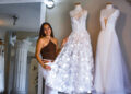 Camila Estremadoyro diseña vestidos de alta costura a la medida del cliente.
