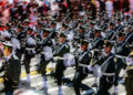 Alumnos de la Escuela de Oficiales de la Policía Nacional del Perú.