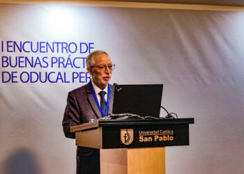 Alonso Quintanilla Pérez-Wicht, fue el anfitrión de rectores de universidades católicas en la San Pablo.