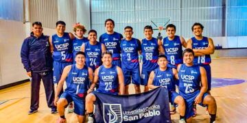La selección masculina de básquet de la UCSP logró el título en la etapa regional de los Juegos Universitarios, sin perder un solo partido.
