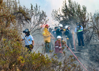 Uno de los últimos incendios forestales ocurrió en el abra de Ccorao. Las brigadas lograron extinguir el fuego.