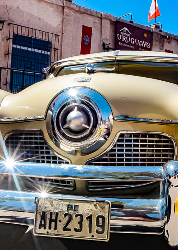 El Studebaker Commander del 55 es uno de los autos más antiguos de la exhibición. Esta marca ya desapareció, por lo que la conservación de este vehículo adquiere un valor mayor.