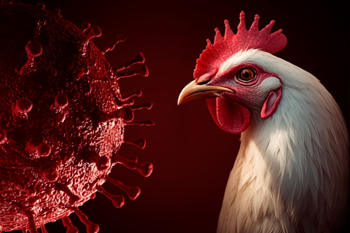 Los corrales familiares y de traspatio concentran el mayor riesgo de contagio por manipulación directa de aves. Foto: composición IA