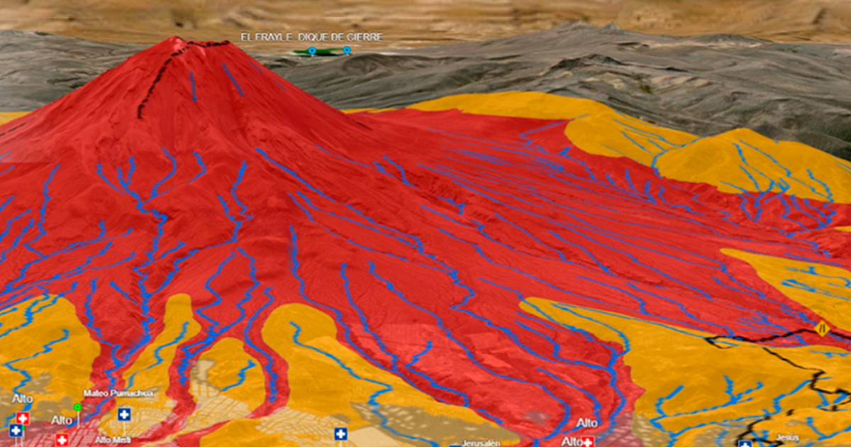 El Misti cuenta con mapas de peligros que contemplan distintos escenarios eruptivos, incluida la dispersión de ceniza en escenarios de alta y baja magnitud. Foto: Ingemmet