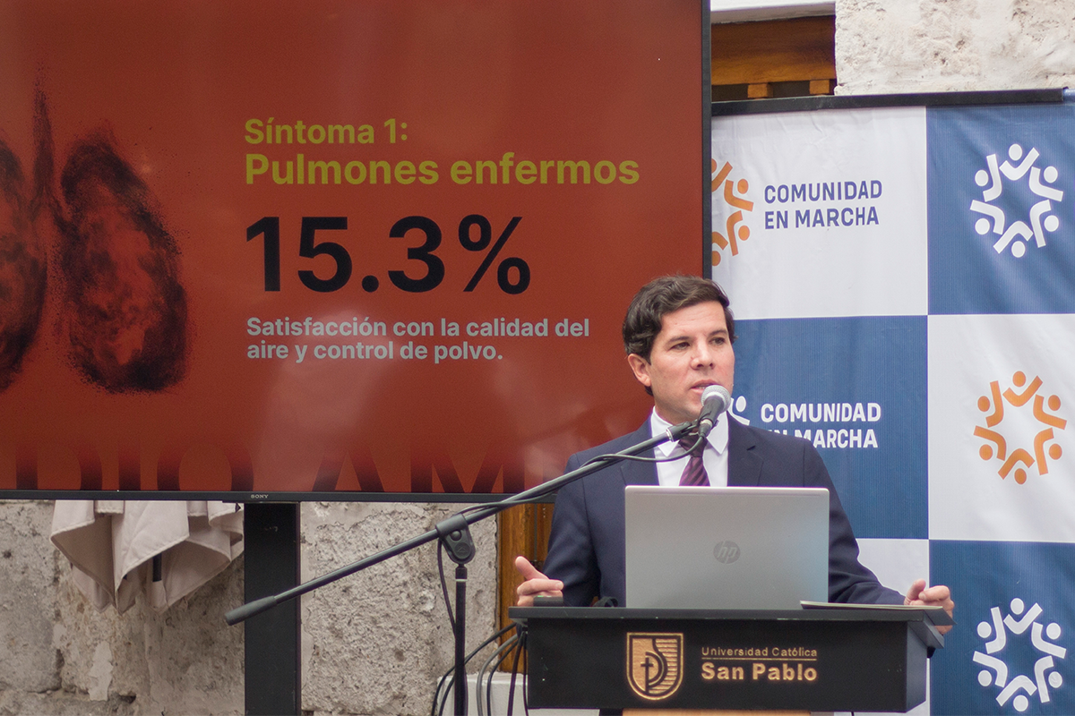 Juan Carlos Banich, coordinador de Comunidad en Marcha, compartió un diagnóstico de la percepción ciudadana de Arequipa poco alentador.